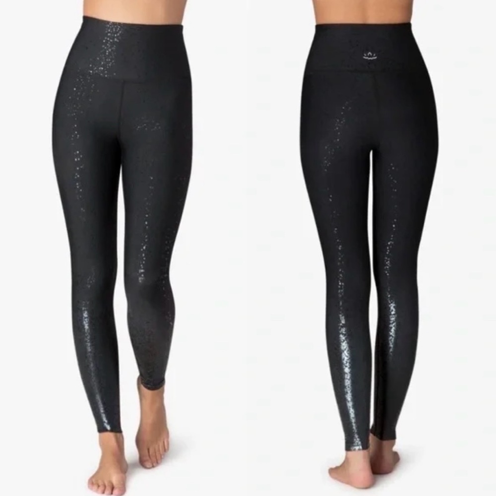 Beyond Yoga Black Shimmer Leggings
